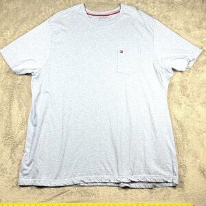 Tommy Hilfiger Light Blue T-Shirt Men’s 4XLT Jersey Knit Cotton Logo Tee
